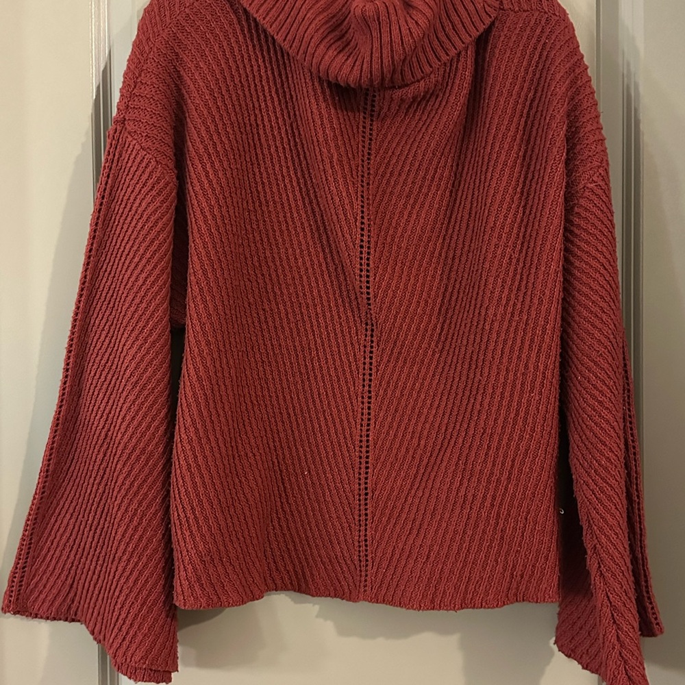 cupcakes & cashmere Rust Cowl Neck Sweater